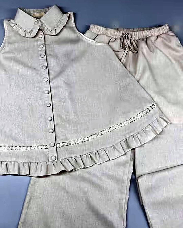 Set linen cộc tay basic
